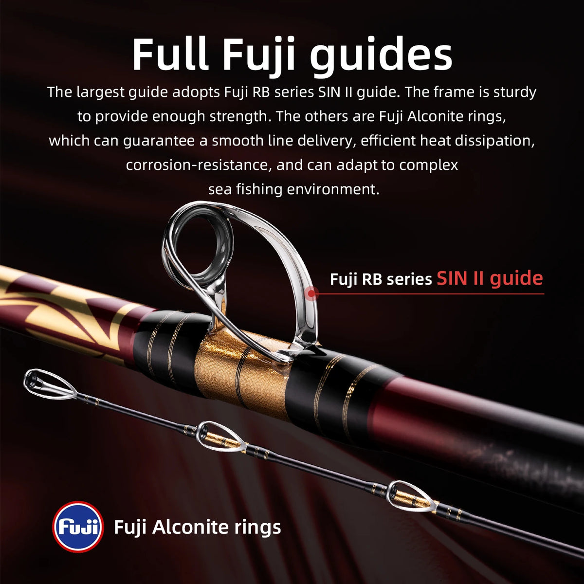 Ecooda EDB Dusk Blade heavy duty boat rod match with electric reel and boat rod holder